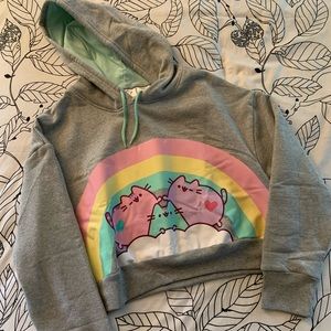 Pusheen Crop Hoodie hot topic NEW small